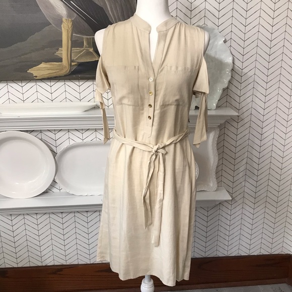 ANTONIO MELANI Dresses & Skirts - Antonio Melani tan linen dress
